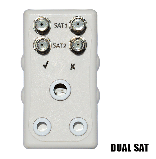 DualSat Surge protector plug