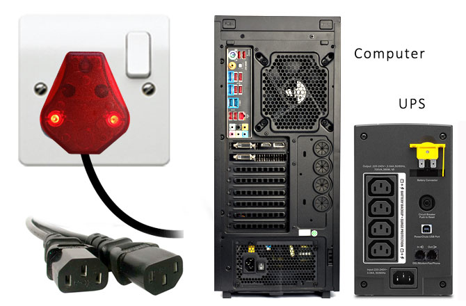 Installation for a box computer and UPS - Printer or second computer