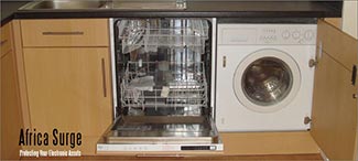 Washing machine lightning surge protection